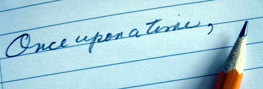 Handwritten once upon a time in pencil